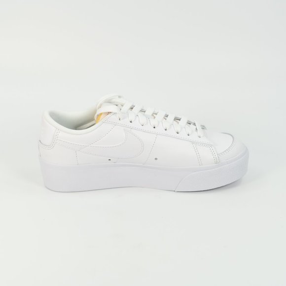 Nike Women's Blazer Low Platform 'Triple White' DJ0292-100 Leather 2021 6 - 12 - Picture 4 of 10